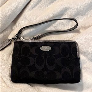 COACH Black Wristlet